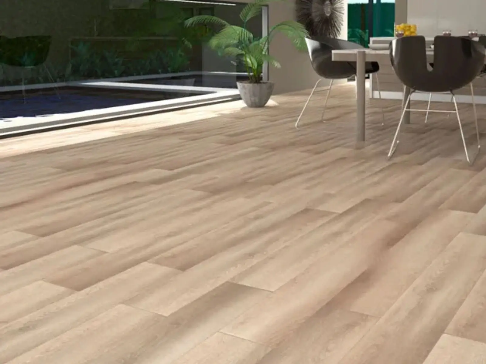 Sala Comedor con piso laminado spc