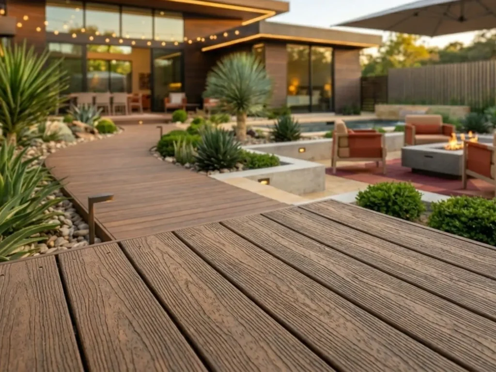 piso wpc en patio trasero