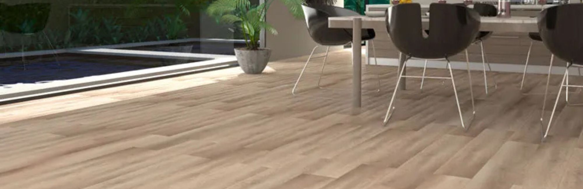 comedor en piso laminado